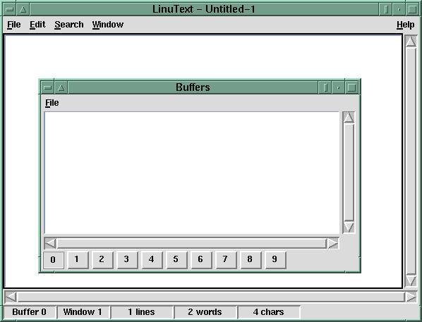 Screen shot of LinuText
